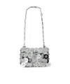 Rabanne Paco  Sparkle Disc Shoulder Bag In Gray