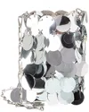Rabanne Paco  Sparkle Mini Shoulder Bag In Silver