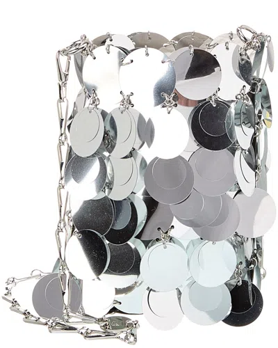 Rabanne Paco  Sparkle Mini Shoulder Bag In Silver