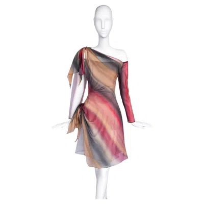 Pre-owned Rabanne Paco  Spring/summer 1990 Rare Iconic Silk Dress In Sand