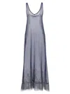 Rabanne Studded Mesh Dress Dresses In 蓝色的