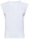 Rabanne White Cotton Jersey Tank Top In White