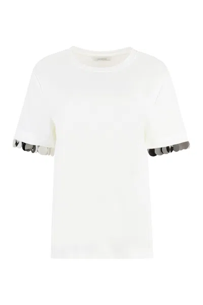 Rabanne Women's Viscose Crew-neck T-shirt In White