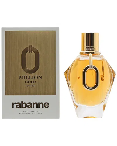 Rabanne Paco  Women's 3oz Million Gold For Her Refillable Edp Spray In Transparent