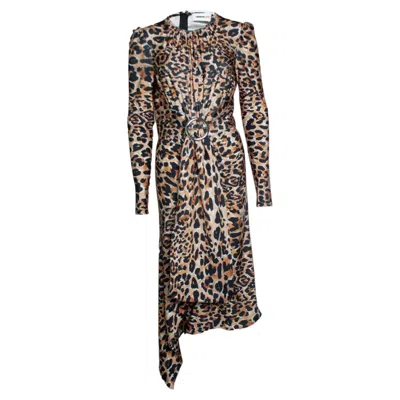Pre-owned Rabanne Paco  X H&m, Midi Leopard Dress. In Black