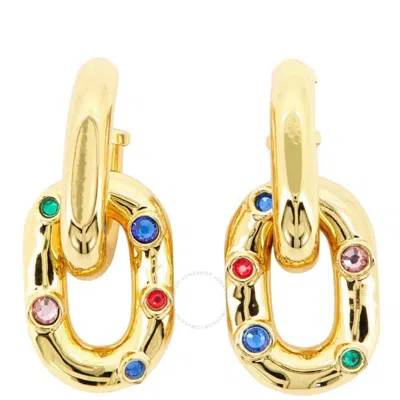 Rabanne Paco  Xl Link Double Hoop Earrings In Gold