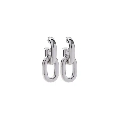 Rabanne Paco  Xl Link Hoops Earring In Silver