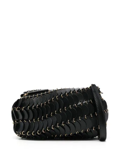 Rabanne Pacoeather Crossbody Bag In Black