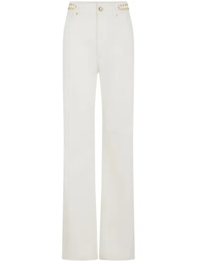 RABANNE PAILLETTE-EMBELLISHED FLARED JEANS