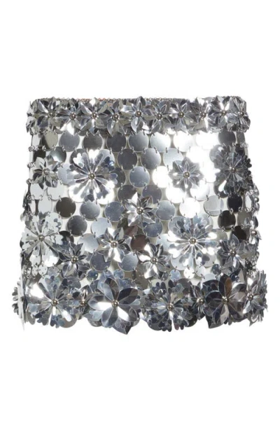 Rabanne Paillette Miniskirt In Silver