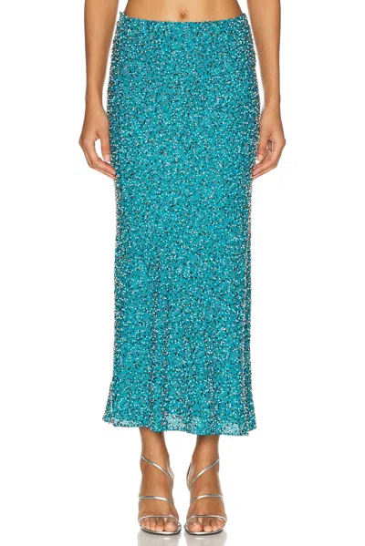 Rabanne Paillette Skirt In Blue