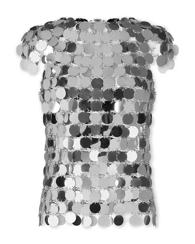Rabanne Paillette Top In Silver