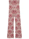 Rabanne Paisley Jacquard Slim Trousers In 红色