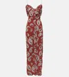 Rabanne Paisley-print Maxi Dress - Women's - Viscose/spandex/elastane In Red