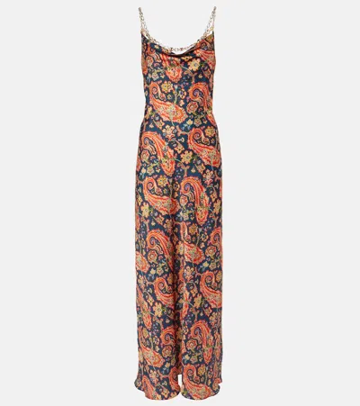 Rabanne Paisley Maxi Dress In Multicoloured