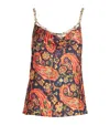 Rabanne Paisley-print Chain-detail Tank Top In Cachemire Navy In Multi