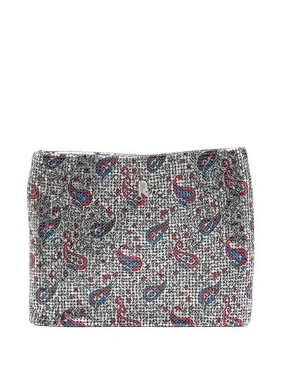 Rabanne Paisley Pattern Clutch Bag In Multi