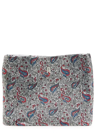 Rabanne Paisley Pouchette In White