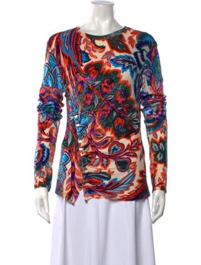 Pre-owned Rabanne Paisley Print Crew Neck Sweater In Multicolor