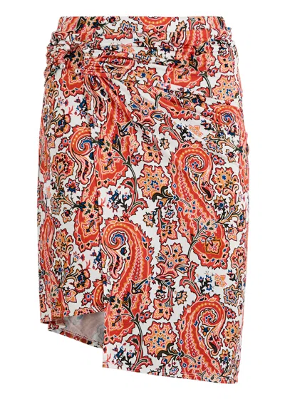 Rabanne Paisley-print Jersey Mini Skirt In Multi Print