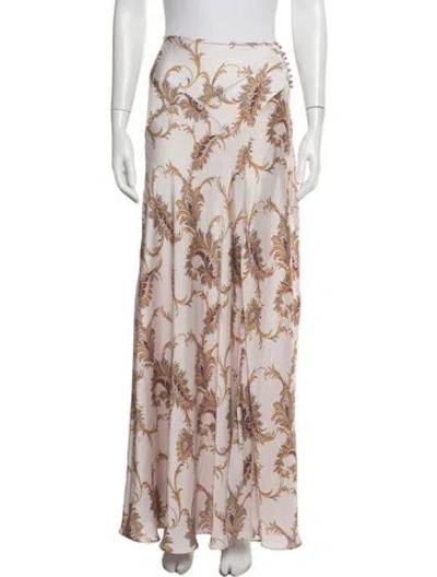 Pre-owned Rabanne Paisley Print Long Skirt In Multi