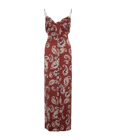 Rabanne Paisley-print Maxi Dress In Red