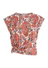 Rabanne Paisley-print Stretch-jersey Top In Multi Print