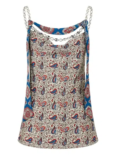 RABANNE OBERTEIL MIT PAISLEY-PRINT