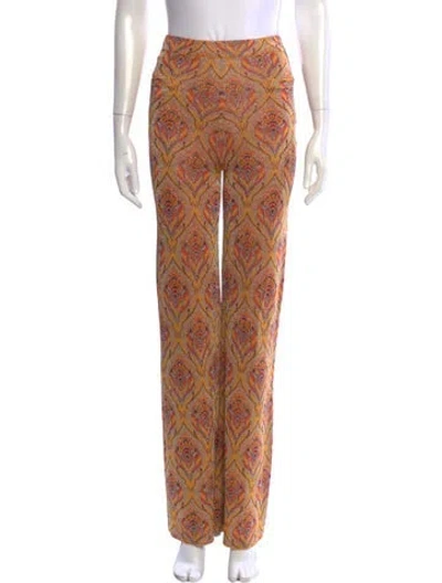 Pre-owned Rabanne Paisley Print Wide Leg Pants