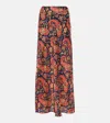 Rabanne Jupe Printed Satin Maxi Skirt In Multicoloured