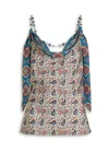 Rabanne Paisley-print Satin Top In Bandana Cream
