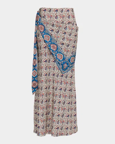Rabanne Paisley Scarf Wrap Maxi Skirt