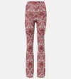 Rabanne Paisley Straight Pants In Red
