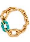 Rabanne Palm Spring Xl Link Chain Necklace In Blue