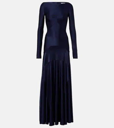 Rabanne Paneled Jersey Maxi Dress In Black