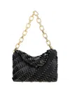 RABANNE PANELLED CHAIN-LINK SHOULDER BAG