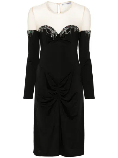 Rabanne Panelled-design Dress In Black