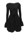 Rabanne Panelled Flare Dress In Black