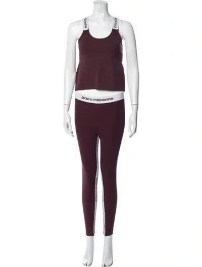 Pre-owned Rabanne Pant Set In Burgundy
