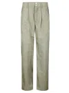 Rabanne Relaxed Wide-leg Cargo Pants With High Waist And Practical Pockets In Green