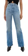 Rabanne Embellished High-rise Bootcut Jeans In Denim Stone