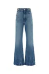 Rabanne High Waist Denim Trousers In Blue