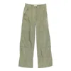 Rabanne Relaxed Wide-leg Cargo Pants With High Waist And Practical Pockets In Green