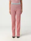Rabanne Check-pattern Ribbed-knit Trousers In Multicolor
