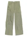 Rabanne Pants With Pleated Pockets In Green