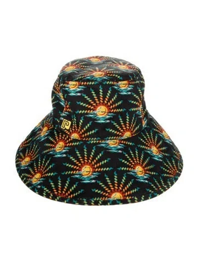 Pre-owned Rabanne Pattern Print Bucket Hat In Blue