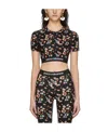 Rabanne Ssense Exclusive Black Capsule Active Crop T-shirt In Black