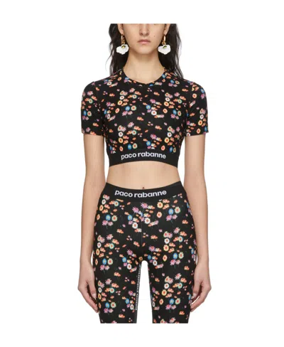RABANNE PATTERN PRINTED SHORT SHORT-SLEEVED T-SHIRT