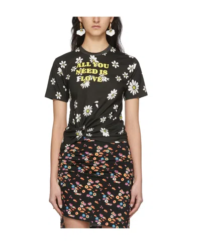 Rabanne Pattern Printed Short-sleeved T-shirt In Black
