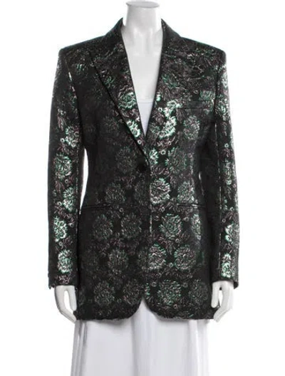 Pre-owned Rabanne Patterned Blazer In Green
